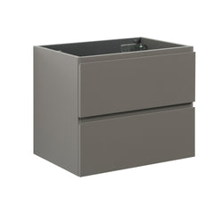 Alice-24W-102,Wall mount cabinet WITHOUT basin, Gray color, with two drawers, Pre-assembled