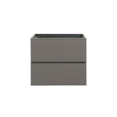 Alice-24W-102,Wall mount cabinet WITHOUT basin, Gray color, with two drawers, Pre-assembled