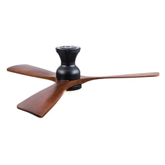 Hot sales 52 Inch Modern Black Ceiling Fans With Lights, 3 Color Dimmable LED, 3 Solide Wood Blades Ceiling Fan with Remote Control Reversible DC Motor