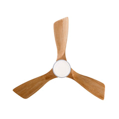 Hot sales 42 Inch Modern Ceiling Fan With 3 Color Dimmable 3 Solide Wood Blades Remote Control Reversible DC Motor With Led Light