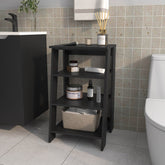 Bathbi 30" High 4-Tier Ladder Shelf Organizer for Bathroom, Side Table, Living room in Black
