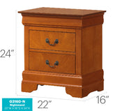Elegant Oak Nightstand With Classic Design