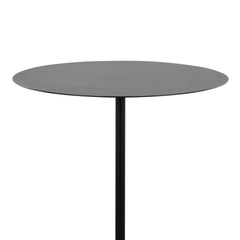 Symbol Contemporary Side Table in Concrete and Black Steel by LumiSource