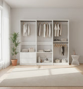 Prosper White Freestanding Walk in Wood Closet System