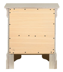 Elegant Traditional Nightstand In Silver Champagne