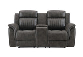 STEBAN GREY CONSOLE RECLINING LOVESEAT