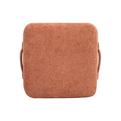 Clyde 14" Tapered Square Upholstered Ottoman, Spice Orange