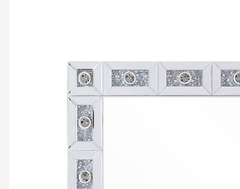 Noralie Mirrored & Faux Diamonds Accent Mirror (Assembled)