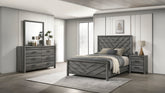 Denver Modern Style 4 Pc Twin Bedroom Set Made with Wood in Gray (NJ INVENTORY)