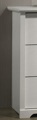Elettra 57"W White 6-Drawer Dresser with Black Handles