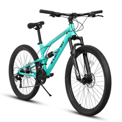A26207 26 Inch Steel Frame Shock Fork Plus Shock Absorber 21-speed Unisex Mountain Bike