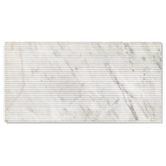 12x24 White Marble,natural marble, for wall,OL textured finished, 3D fluted marble, natural stone, genuine marble, real marble, 1 box 4 pcs