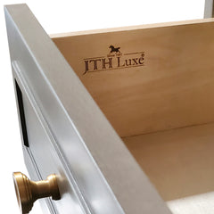 Dauphin Handpainted Entryway Storage Cabinet, Grey Cashmere Wood