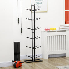 Soozier Ball Storage Rack, Vertical Basketball Rack, Steel Ball Holder Organizer for Gym Garage Classroom, 12-Ball Capacity