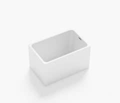 47" Acrylic Freestanding Bathtub ,Spacious rectangle Shape, Gloss White Finish, Chrome Overflow & Pop-Up Drain CUPC Certificate
