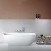 68.9 inch freestanding solid surface soaking bathtub for bathroom