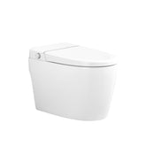 Smart Toilet Bidet Combo with Self-Cleaning Nozzle, Heated Seat, Night Light, Knob Control, Power Outage Flushing, Soft Close, Auto Flush, with Remote Control