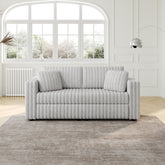 75.6" Soft Modular 2-person Sofa - Highly Comfortable with Distinctive Design. Perfect for Bedroom & Living Room. Light gray. Modern & Plush Furniture Choice.
