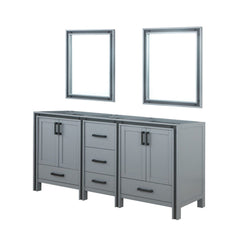 Dark Grey Double Bath Vanity 72 in. W x 22 in. D, and 30 in. Mirrors