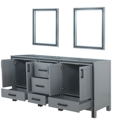 Dark Grey Double Bath Vanity 72 in. W x 22 in. D, and 30 in. Mirrors