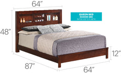 Elegant Cherry Transitional Queen Bed