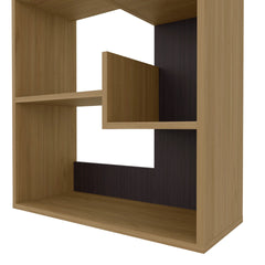 White Bookcase in Melamine with Open Storage
