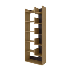 White Bookcase in Melamine with Open Storage
