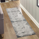 Geometrix GC_DIM1009 Gray 2 ft. 7 in. x 9 ft. 10 in. Area Rug