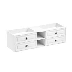 72" Wall Hung Bathroom Vanity Cabinet Fits Double Sinks, Cabinet Only (Countertop and Sinks Not Included)