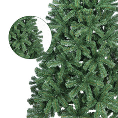 5FT Artificial Christmas Tree with 344 PVC Tips, Hinged Structure & Metal Stand – Full Green Holiday Tree for Office, Apartment, or Party Decoration