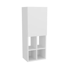 Niwot Wall Bathroom Cabinet, One Door, Organizer For Toiletries And Towels, White