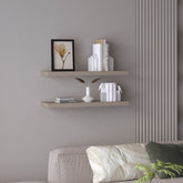 Ecco 31.5" Wide Floating Shelves Set of 2, Shelves for Wall Decor for Bedroom, Bathroom Storage Shelves, Book Shelves for Living Room
