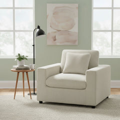 Chelsea Modern Armchair - Beige Corduroy
