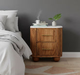 Artisan Furniture Solid Wood Aurora Marble Bedside