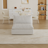 Cloud Sofa,Corduroy Fabric,Deep Seat Couches,Double-layer design,Removable Cushion,No Assembly, DIY Combination for Living room, Bedroom,Conference room ,Apartment,White