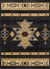 Tribes GC_YLS4004 Black 7 ft. 10 in. x 10 ft. 3 in. Southwest Area Rug