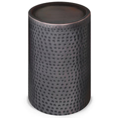 Corbin Metal Side Table in Hammered Antique Cooper