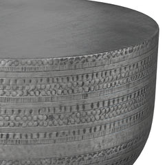 Johnsen Metal Coffee Table in Antique Silver