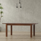 Wilson 60-76 inch x 36 inch Rectangle Transitional Extendable Dining Table in Walnut Veneer