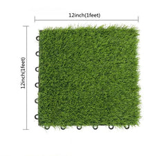 54 PCS Interlocking Artificial Grass Tiles - 12"x12" Turf Outdoor Indoor Fake Grass Deck Flooring Set for Patio, Balcony, Backyard