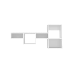 Wallshe 47" Wide 7-Tier Wall Shelf, Cube Shelf Modular Shelf for Living Room, Home office, Bedroom White