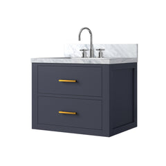 Blue Single Bath Vanity 24 in. W x 18 in. D, Acrylic Top, and Faucet Set