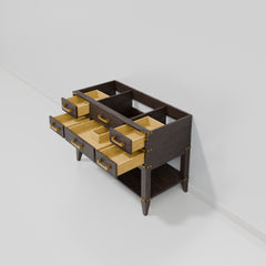 Brown Oak Single Bath Vanity 48 in. W x 22 in. D