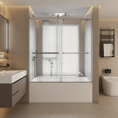 Top Rail Only, Stainless Steel Top Track with Buffer for Shower Door, 24D02P02-T60CHX