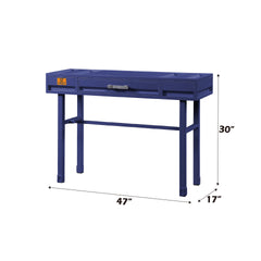 Cargo Blue Finish Vanity Desk