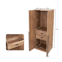 Wardrobe Closet in Golden Brown