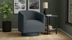 Blue Swivel Accent Chair