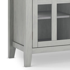 Artisan 53 inch Wide Solid Wood Tall TV Stand in Fog Grey For TVs up to 60 inches