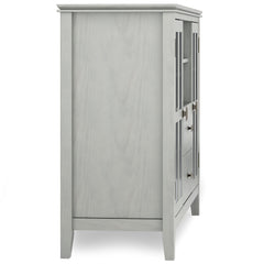 Artisan 53 inch Wide Solid Wood Tall TV Stand in Fog Grey For TVs up to 60 inches