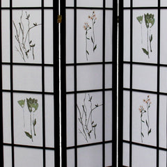 70" Tall 3-Panel Screen / Room Divider "Shoji", Black